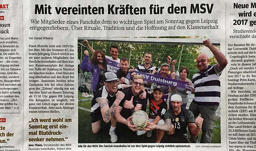 Fans des MSV Duisburg fiebern um den Klassenerhalt