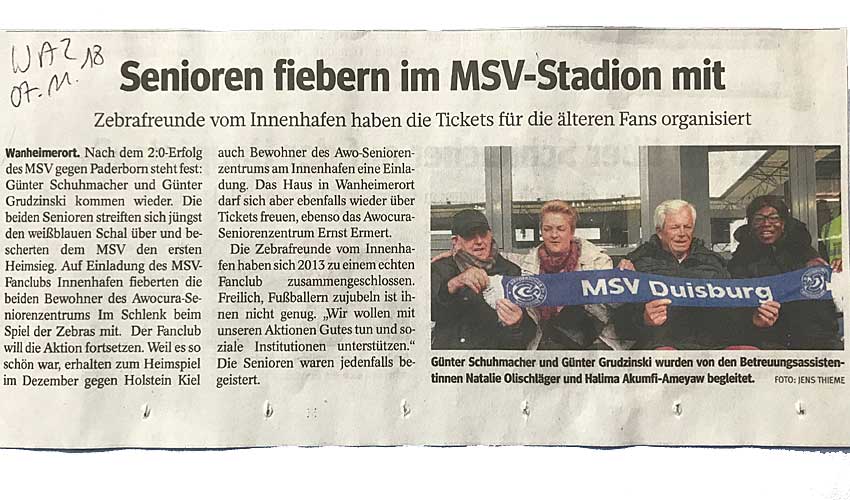 WAZ Senioren im MSV-Stadion