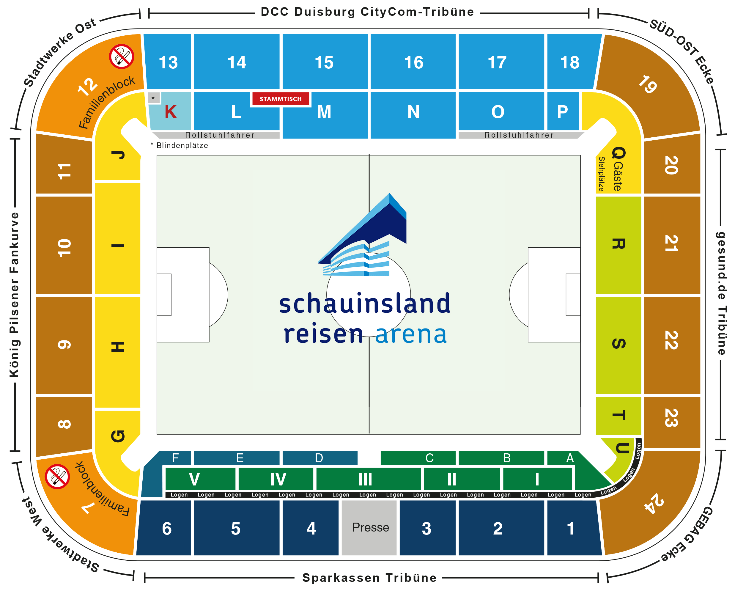 MSV Duisburg Stadionplan